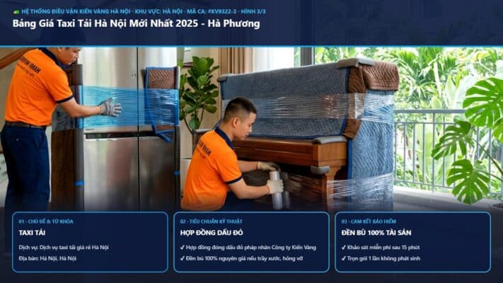taxi tải - Bảng Giá Taxi Tải Hà Nội Mới Nhất 2025 - Hà Phương | Kiến Vàng Hà Nội (Hình thực tế 3 - Mã #KV9322-3)